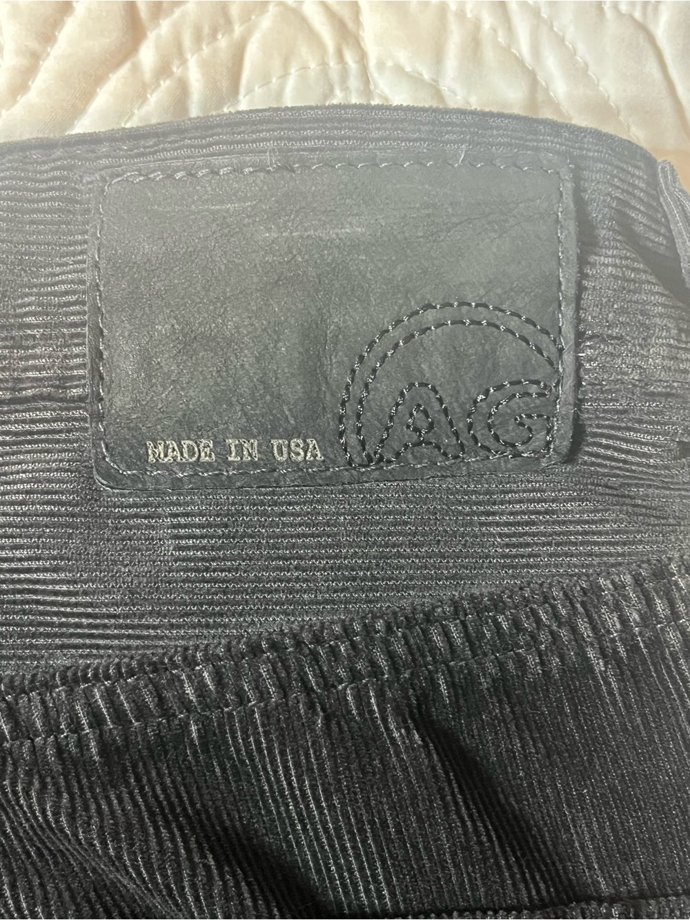 Ag Adriano Goldschmied  The Protege Straight Corduroy Jeans off-black, 36x30.75 - Picture 5 of 14